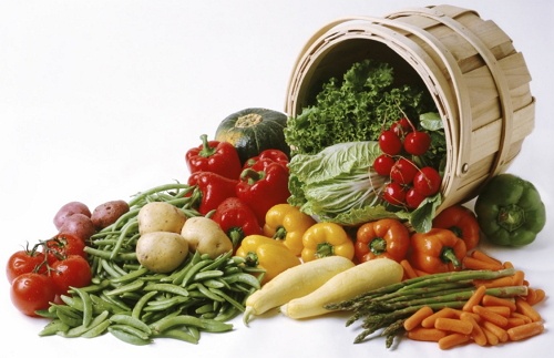 makan sayur dan buah-buahan